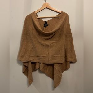 Cashmere poncho, gently used. OS